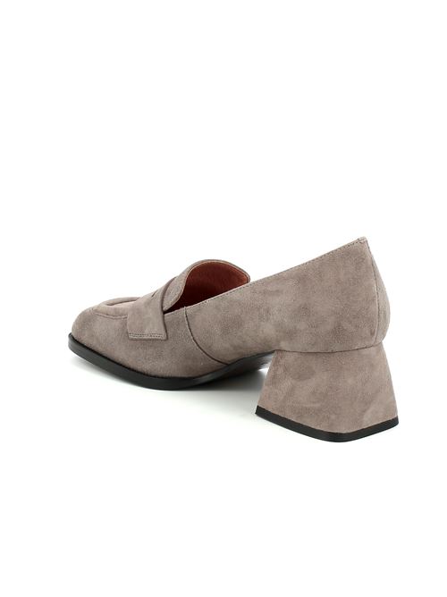 Geena mocassino con tacco da donna in camoscio grigio BIBI LOU | 579X